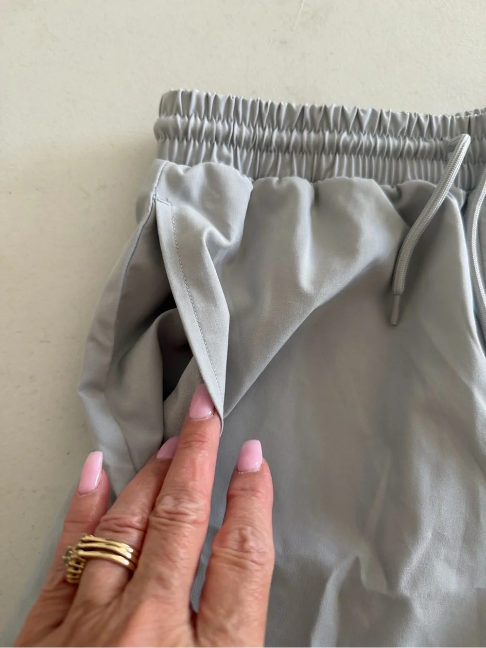 Boys Champion Light Gray Elastic Waist Shorts